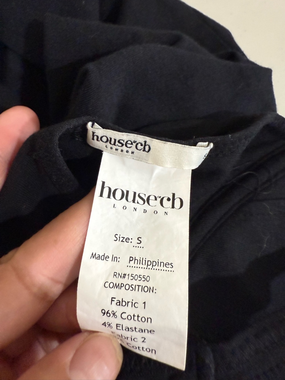 House of CB Black Branded Garment Tag Detail - Picture 2 of 10